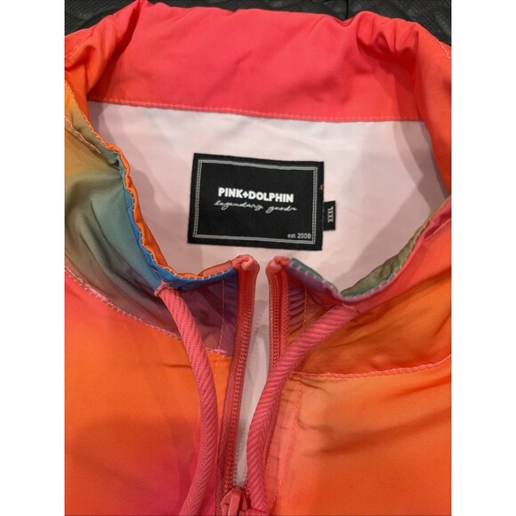 Rare VTG Pink Dolphin Windbreaker Jacket Full Zip Sz 3XL the hundreds supreme - Picture 5 of 11
